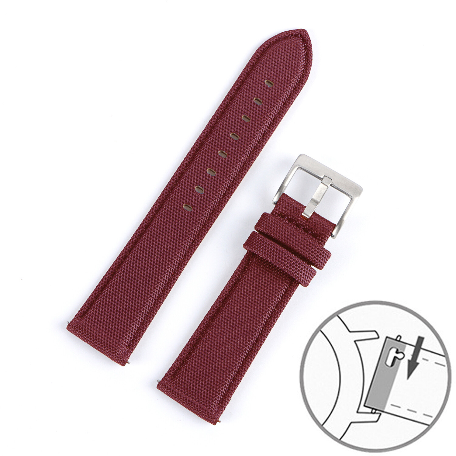 Canvas Watch Bracelet Quick Release Nylon Leather Watch Strap Watchband for Seiko for Huawei Watch GT2 Belt 22mm 20mm Band