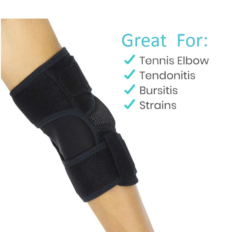 Sport Elbow Support Sleeve Compression Elbow Brace With Strap Adjustable Elbow Protector For Joint Pain Tendonitis Golf Elbow
