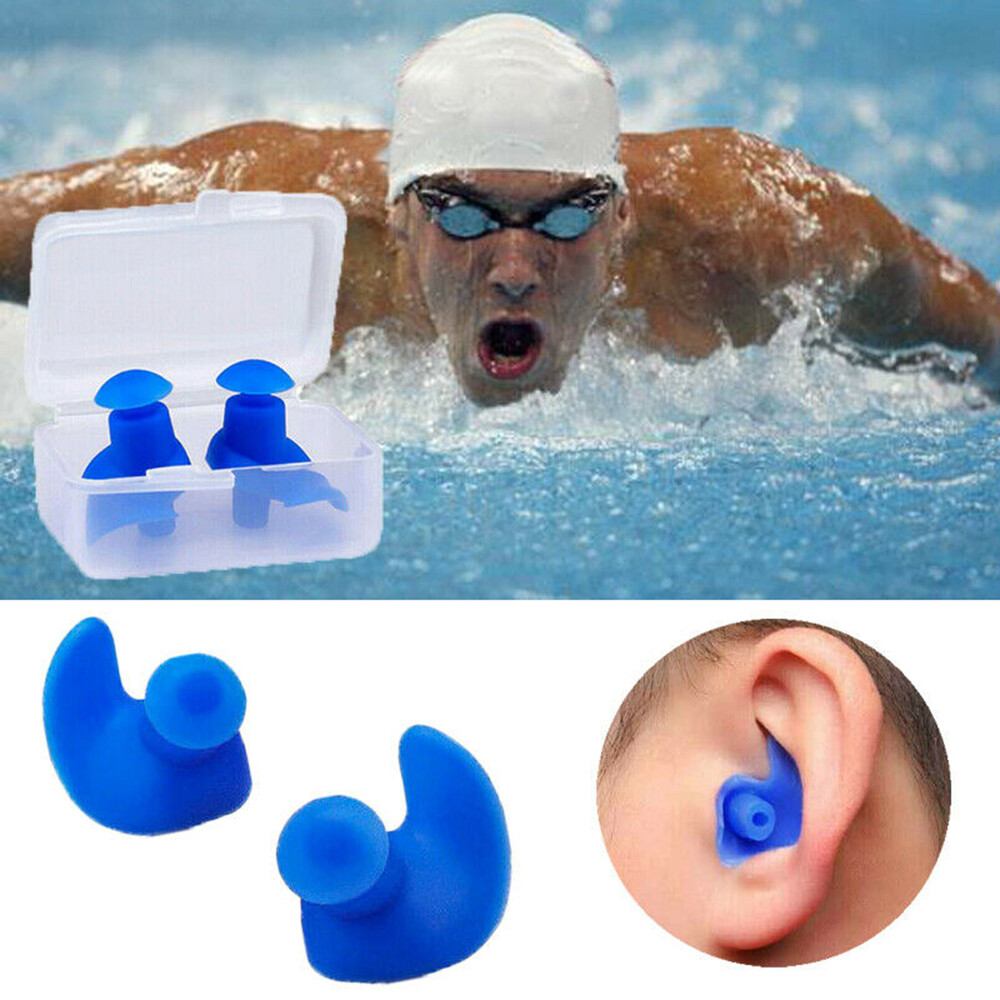 GAIYUAN 1Pair Soft Silicone Blocks Hypo-allergenic Swimming Ear Protection Waterproof Plug Spiral Diving Earplugs