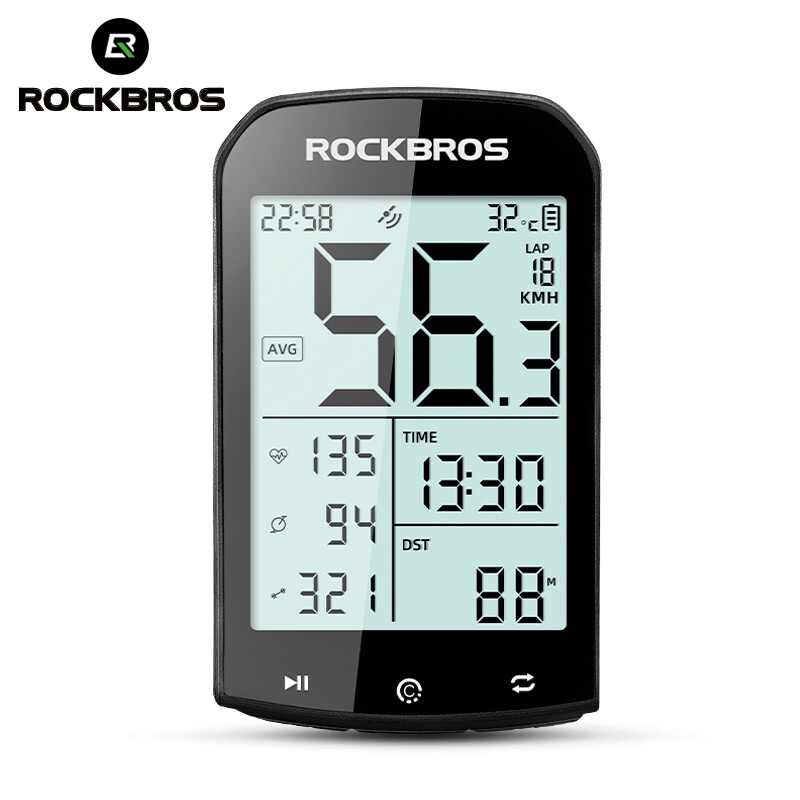 ROCKBROS/CYCPLUS M1 GPS Bicycle Computer Bluetooth5.0 ANT+ Wireless Waterproof Cycling 2.9inch Odometer Speedometer for MTB/Road/Folding Bike