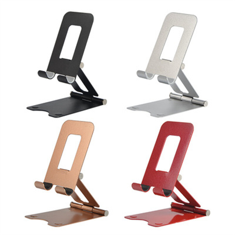 JDB Portable Foldable Metal Phone Holder Adjustable Alloy Tablet Stand for Android IPhone IPad Desk Desktop Support Bracket