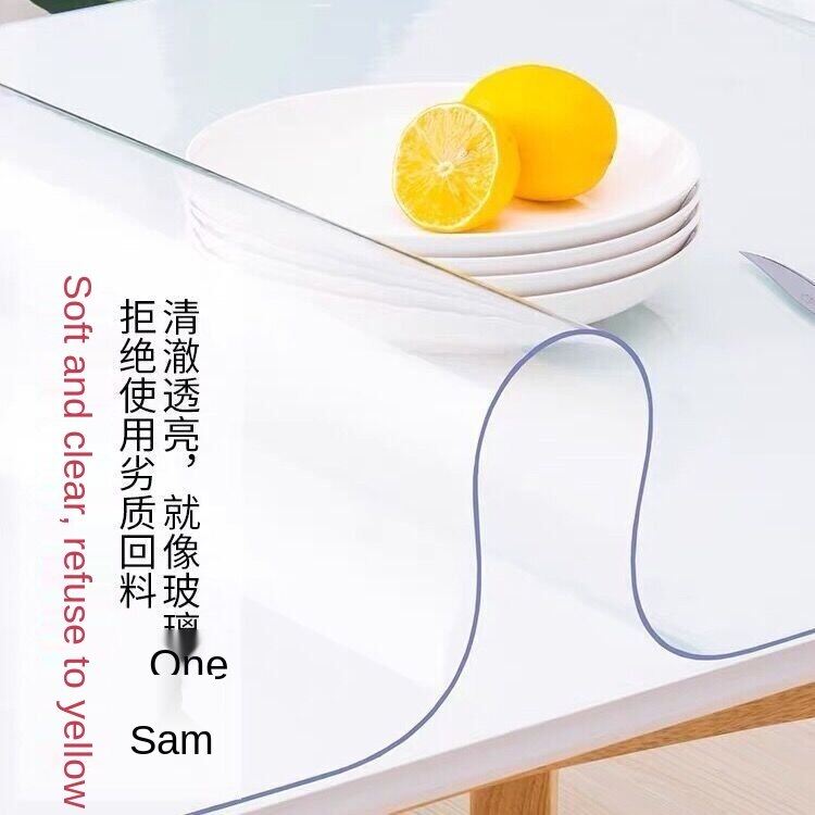 RBF329โปร่งใสกันน้ำ Tablecloth Oilproof และกันความร้อนพลาสติก PVC ตาราง