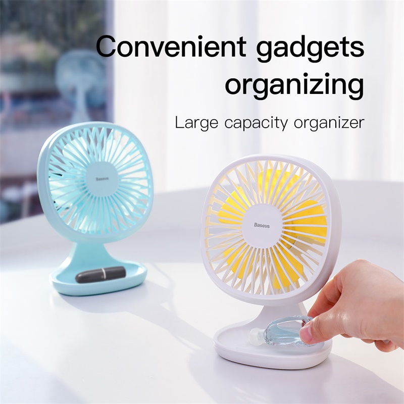 Quạt mini để bàn Baseus Baseus Pudding-Shaped Fan ( 3 mức tốc độ - Mini USB Air Cooling Fan Clip Desk Fan)