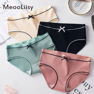 MeooLiisy Cotton Women Underwear Ladies Sexy Mid Waist Panties Comfort Briefs M L XL thumbnail