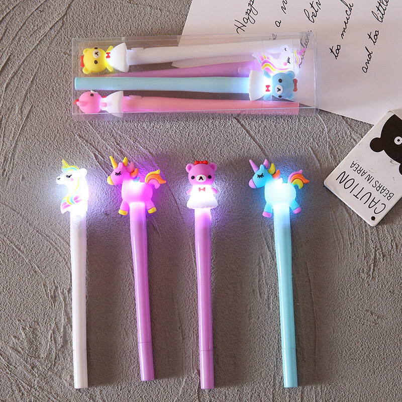 Creative Boxed 4-Piece Glow Pen Set Stationery Set Pen