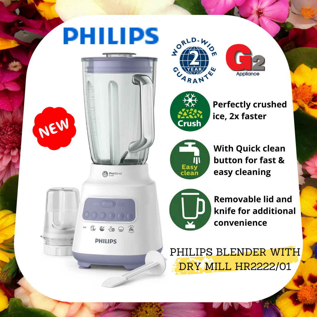 PHILIPS 700W BLENDER WITH DRY MILL [ READY STOCK ] | Lazada