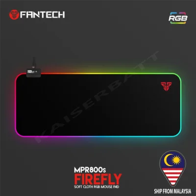 Fantech MPR800 / MPR800s Firefly Soft cloth RGB Gaming Mouse Pad RGB Lighting Effect Large Size Mousepad Mat Mice - Black