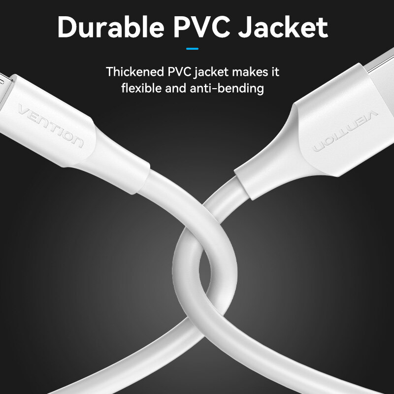 Vention Cáp Micro USB Cáp Dữ Liệu USB Sạc Nhanh 3A 2M 3M Cho Điện Thoại Di Động Samsung Xiaomi Huawei Android Cáp Sạc USB