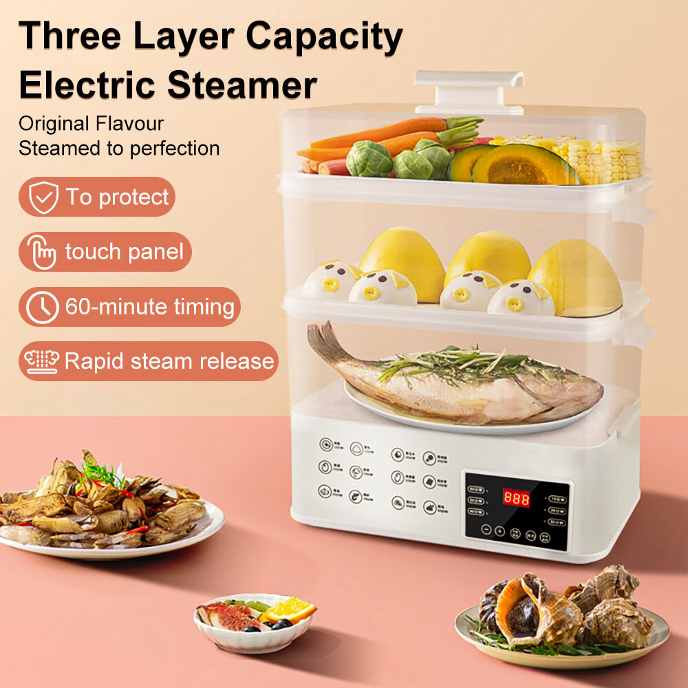 3 Tier Food Steamer Electric Food Steamer multi functional household 2