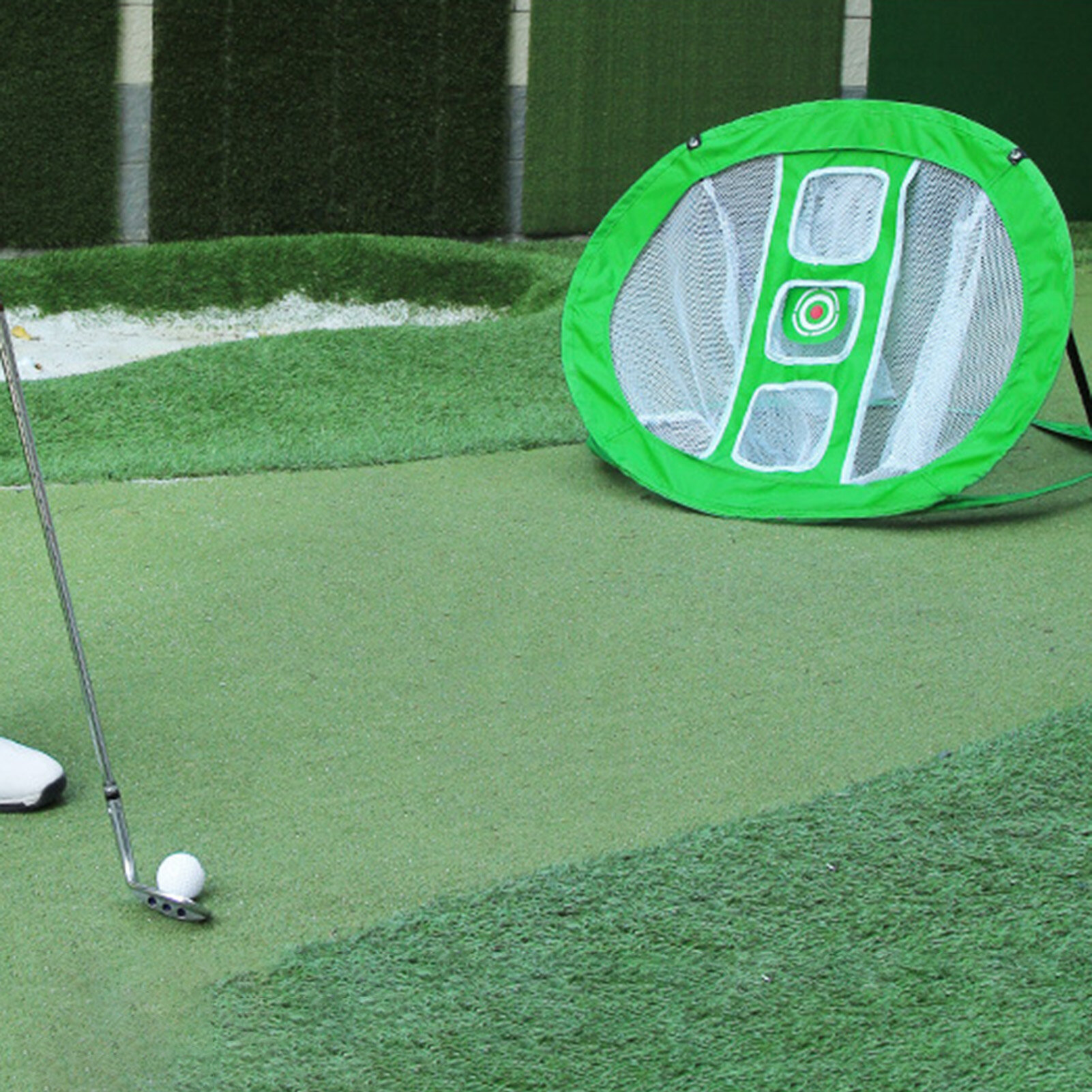 Honrane（Ready Stock） Foldable Golf Practice Cutting Net Waterproof Pitching Cage Mat Training Aid
