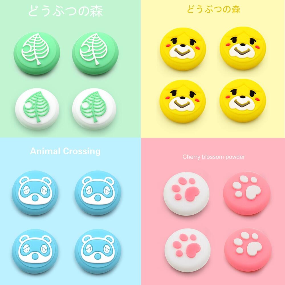 For Nintendo Switch / Lite Controller Cover Joystick Thumb Grrip Button Cap  Animal Crossing Joy Con Cases  NS Switch Lite Accessories