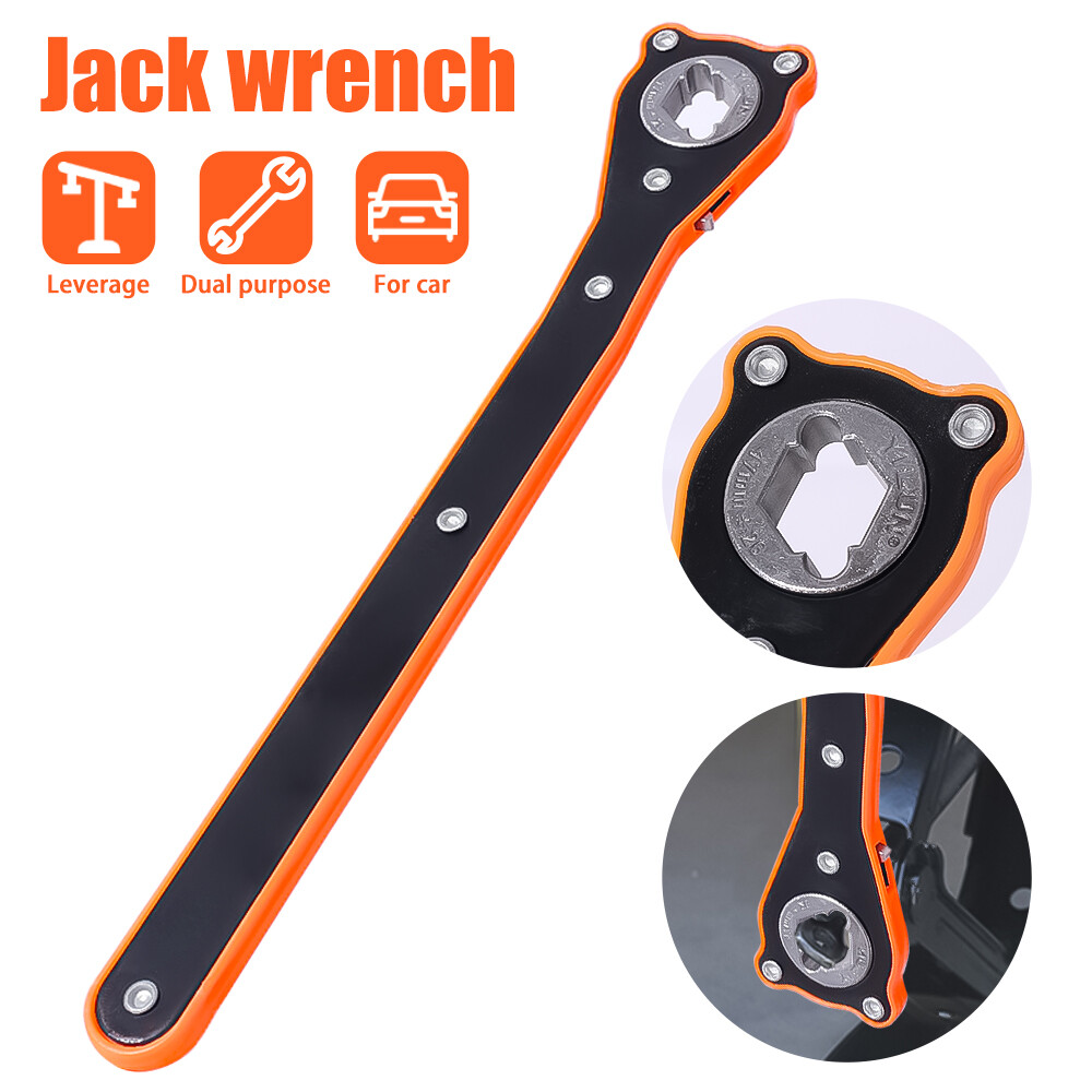 Car Labor-saving Wrench Jack Lifting Joystick Tools 360 Degree Rotation Scissor Jack Lift Handle Tool Tire Wrench