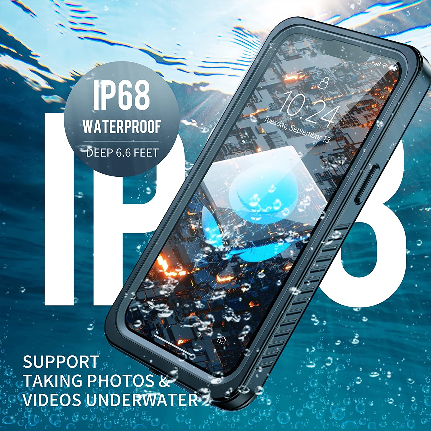 Cho Iphone 17 Pro Max trường hợp không thấm nước, 360 ° Đầy Đủ Cơ Thể Được Xây Dựng Trong miếng bảo vệ màn hình IP68 Dưới Nước Trường Hợp Đối Với iPhone 17 Air/16 Pro Max/16E/15 Pro Max/14 Pro Max/13 Pro Max/12 Pro Max/11 Pro Max/XS Max/XR/8 plus/SE