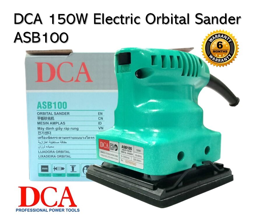 DCA ASB100 Electric Orbital Palm Sander / Mesin Gosok Kayu ( 150W