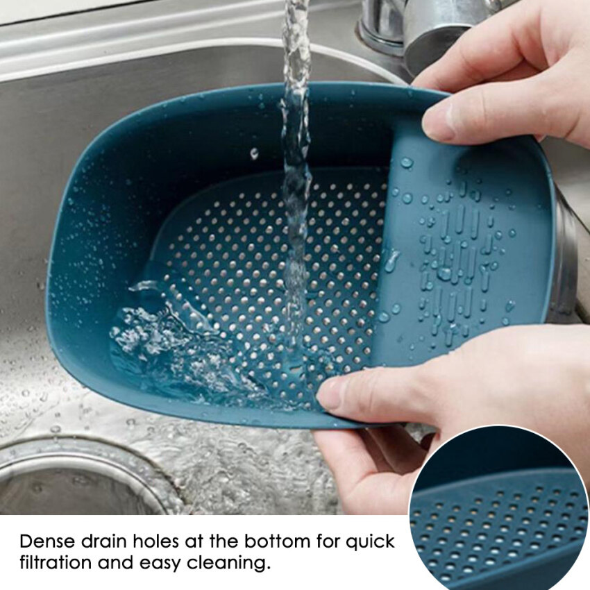 Kitchen Strainer Drain Vegetable Fruit Strainer Basket Suction Cup Sponge Rack Storage Tool Sink Shelf Storage Rack