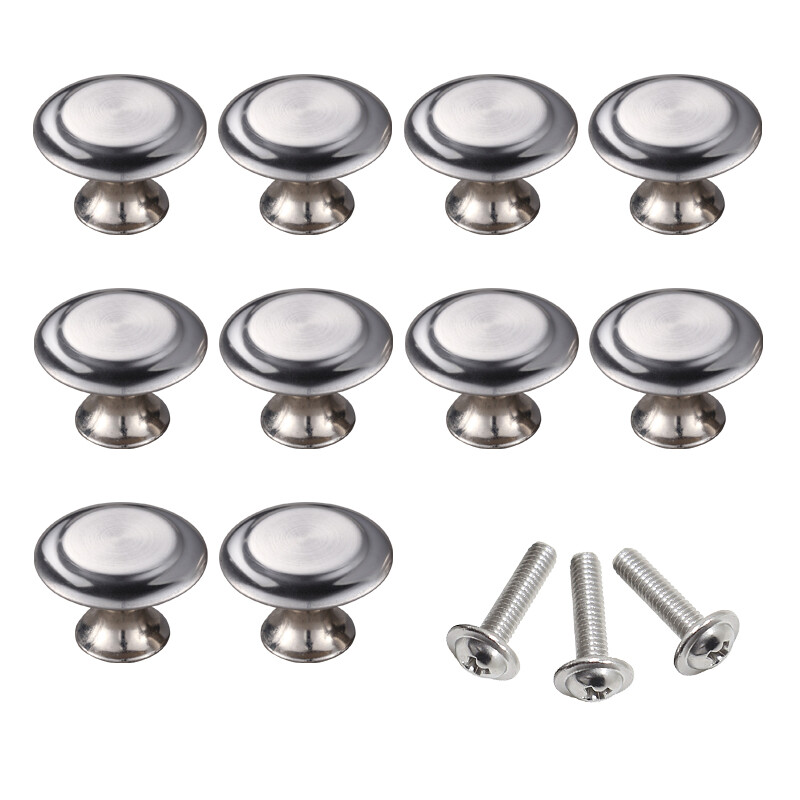 20 Pieces Myhomera Cabinet Knob Stainless Steel Cupboard Pullers Drawer Knobs Furniture Wardrobe Round Handle Kitchen Door Pulls Home Hardware