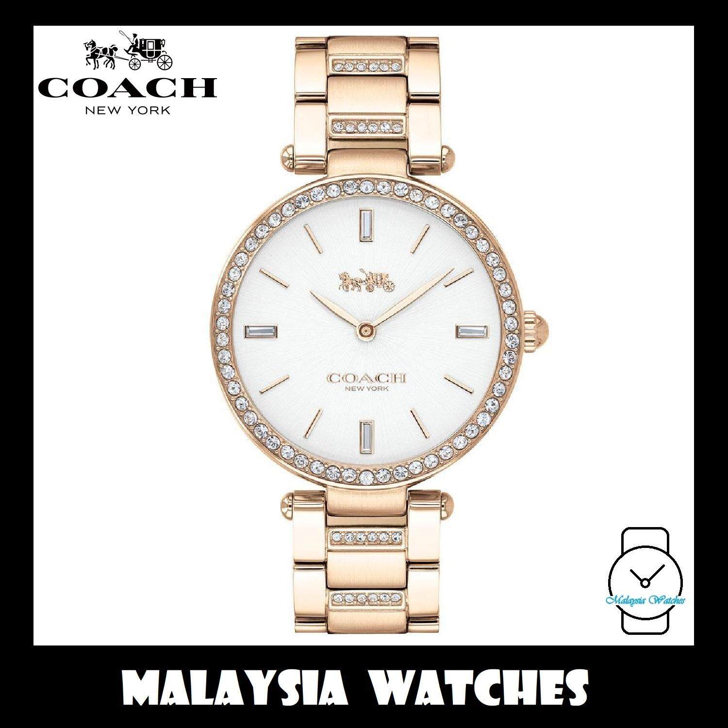 (100% ORIGINAL) Coach Ladies' 14503094 Park Collection Carnation Gold Stainless Steel Watch TWO (2) Years International Warranty
