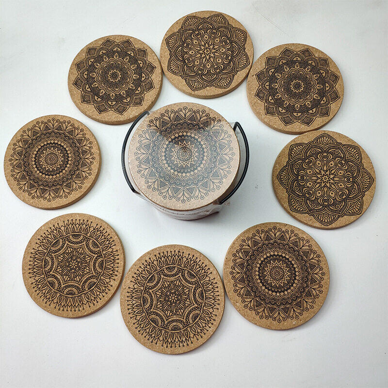 Dream Hunter 2/12Pcs/lot Caster For Cup 3D Mandala Floral Pattern Drink Coasters Home Fashion Heat-Insulated Dinning Table Mats Coffee Cup Pads Rugs In Stock