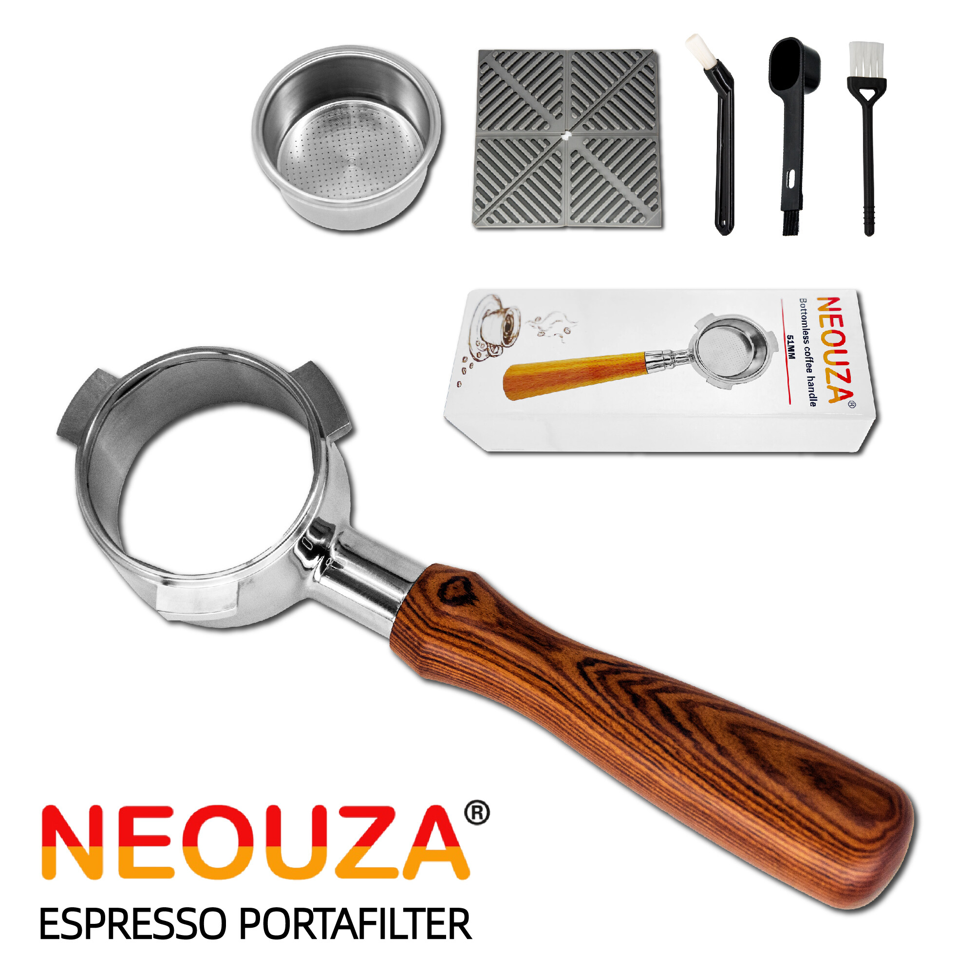 54mm Bottomless Portafilter For Series, Stainless Steel Coffee Espresso