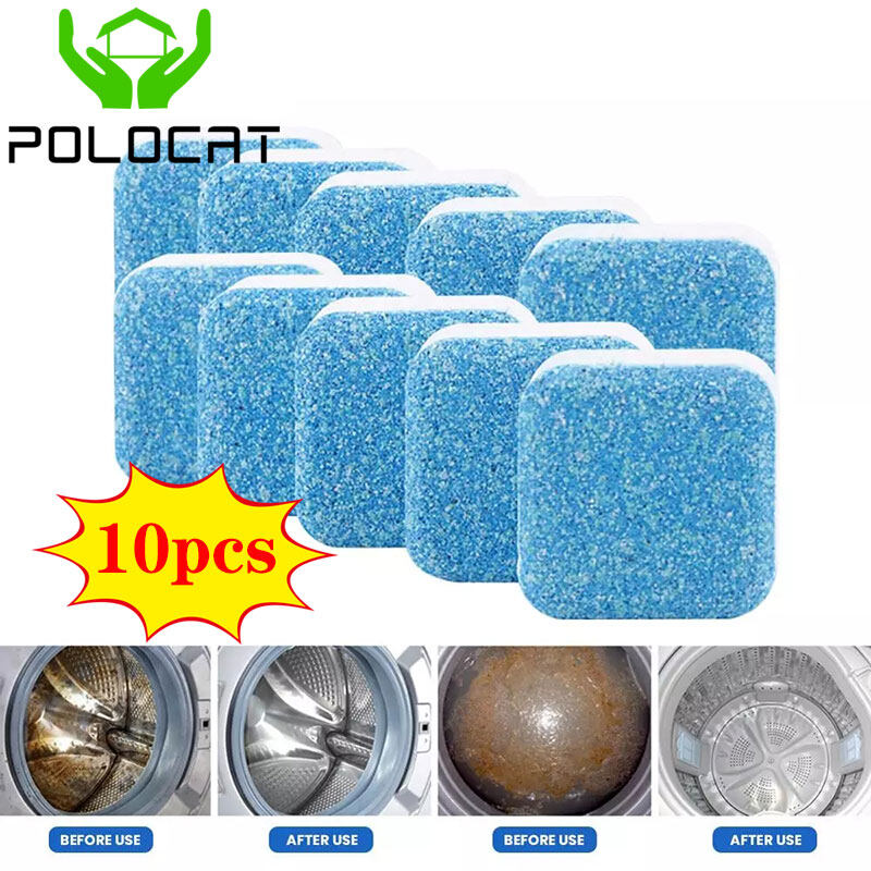 Polocat 10pcs Effervescent Tank Cleaning Tablets for Washing Machine