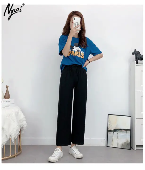 casual high waist oversized loose leggings sports pants