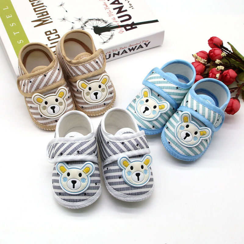 Denoswim Phim Hoạt Hình Bé Giày Trẻ Sơ Sinh Dễ Thương Phim Hoạt Hình Gấu Bé Sơ Sinh Căn Hộ Toddler Mềm Duy Nhất Ngoài Trời Đầu Tiên Tập Đi 0-12 Tháng