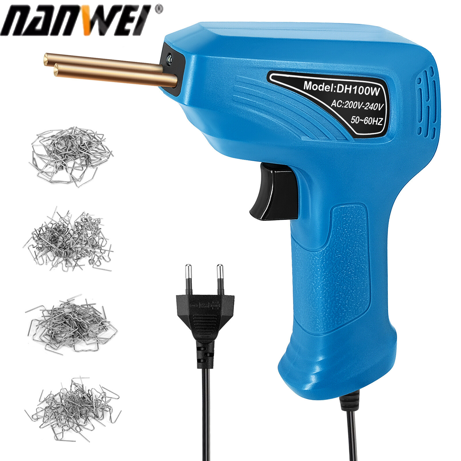 Portable Handheld Plastics Welding Machine Panel Crack Repairs Kit Thermal Cutting Hot Stapler Plastics Repairing Tool Set with LED Light