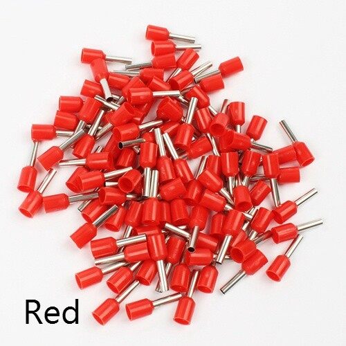100 Cái/gói E0508 E7508 E1008 E1508 E2508 E4009 E6012 Cách Nhiệt Đai Khối Thiết Bị Đầu Cuối Kết Thúc Dây Dây Kết Nối, Thiết Bị Đầu Cuối Uốn Điện