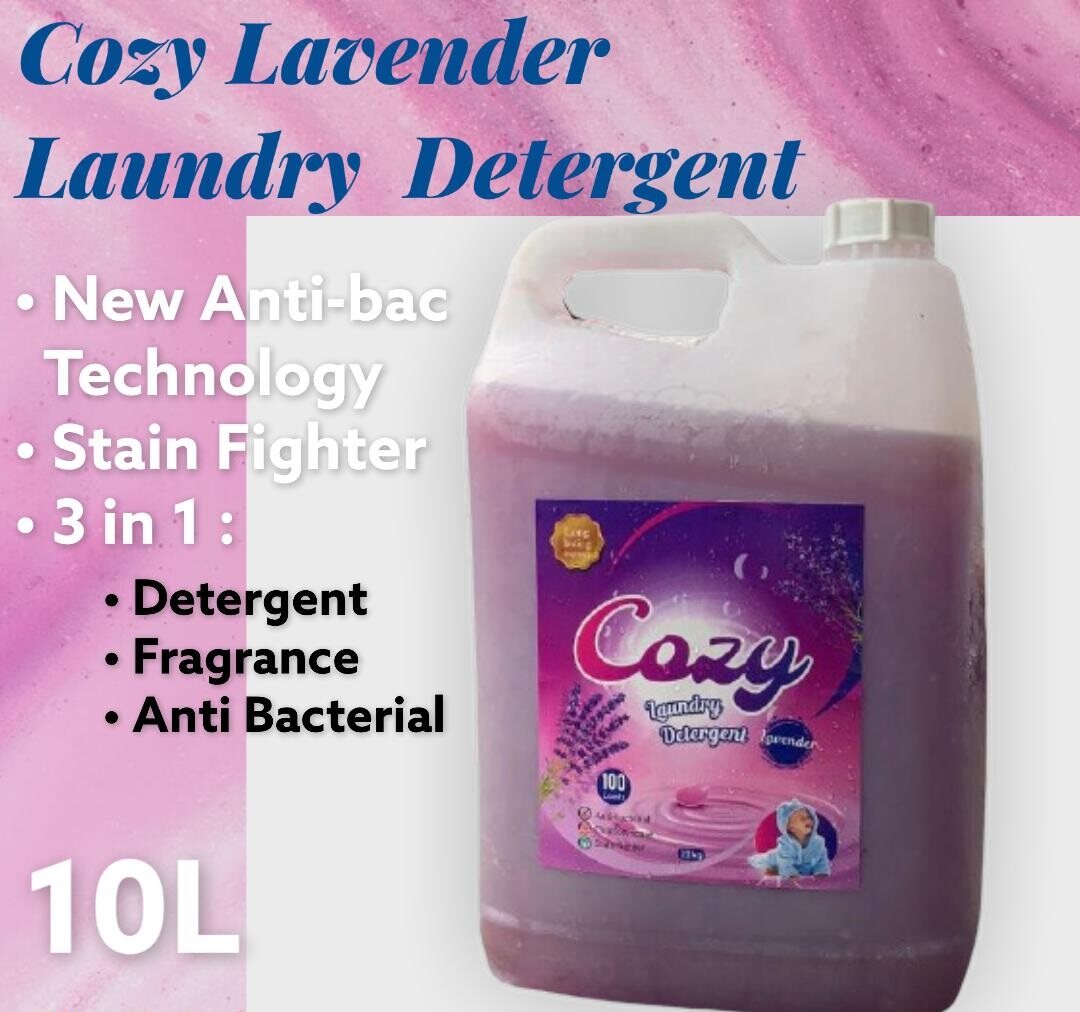 Cozy Lavender AntiBac Laundry Detergent 10L / Sabun Cuci Baju / Sabun