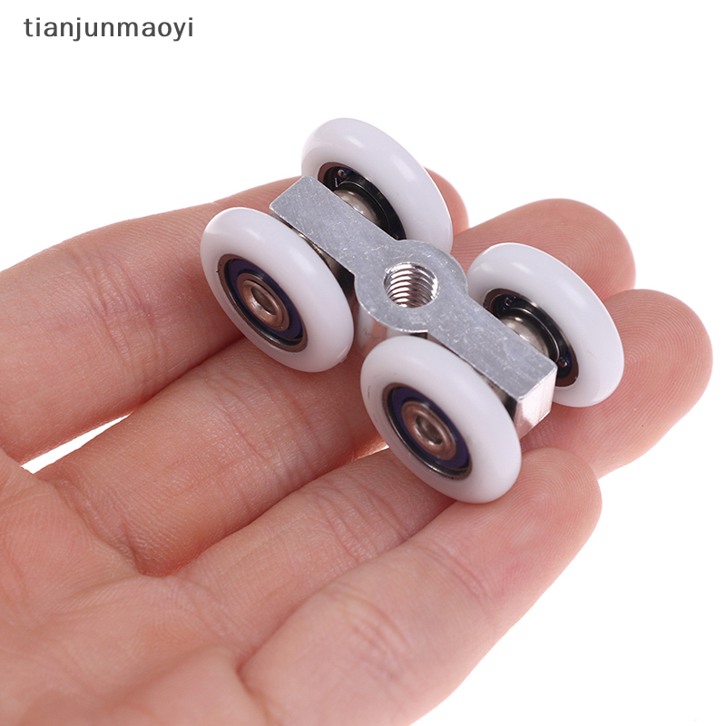1Pair Sliding Door Rollers 4 Wheels Hanging Home Door Accessories Hardware
