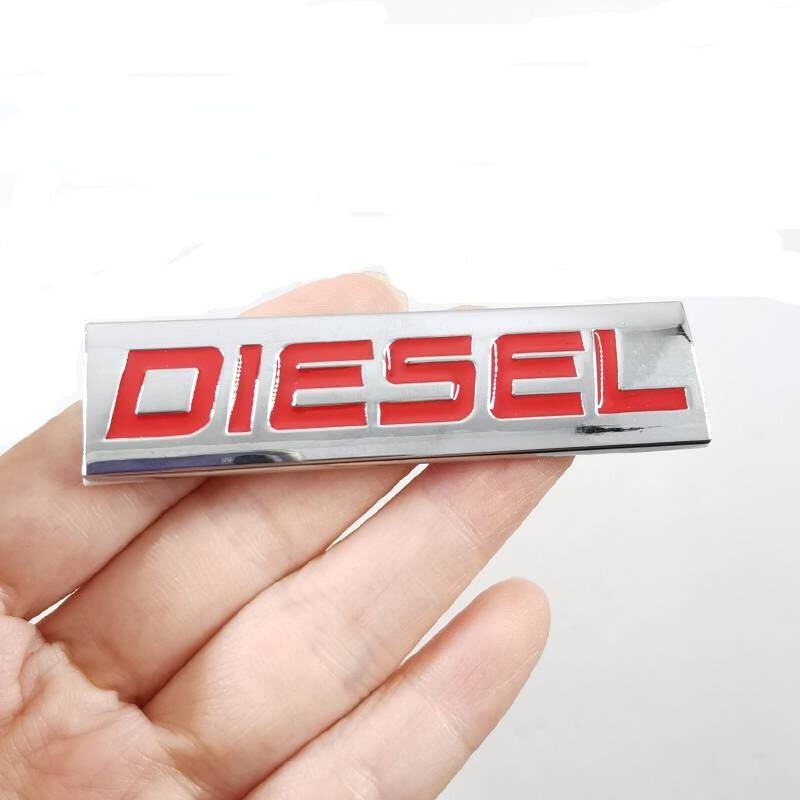 HYS 1 X Metal DIESEL Letter Logo Auto Car Rear Trunk Emblem Badge Sticker Replacement Universal