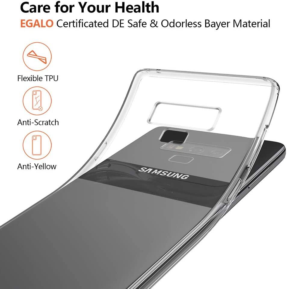 LUOWAN Ốp Lưng Galaxy Note 9 Ốp Bảo Vệ TPU Mềm Trong Suốt Mỏng Chống Trượt Cho Samsung Galaxy Note 9-Trong Suốt