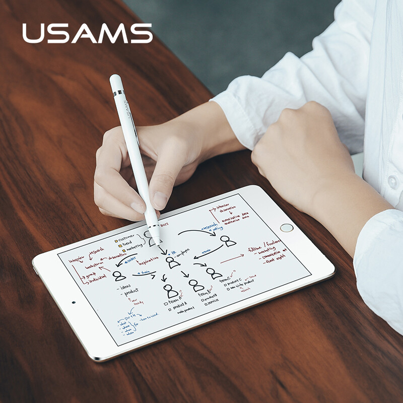 USAMS Stylus Pen for Android Universal Active Touch Screen Capacitive Stylus Pen for iPad/iPhone/Windows/Android tablet/Android Phone/Samsung/Huawei/Xiaomi