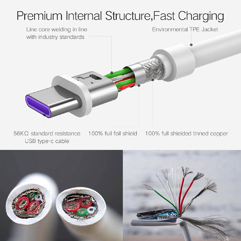 Type USB C Cable 5A Fast Charging and Micro USB Cable Support 5V/9V/2A Super data fast charging USB cable