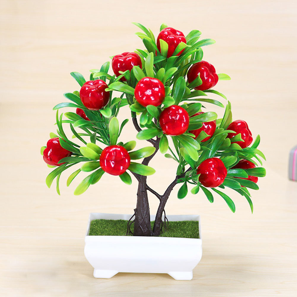Artificial Plant Potted with Foam Fruit for Home Living Room Tabletop Decoration