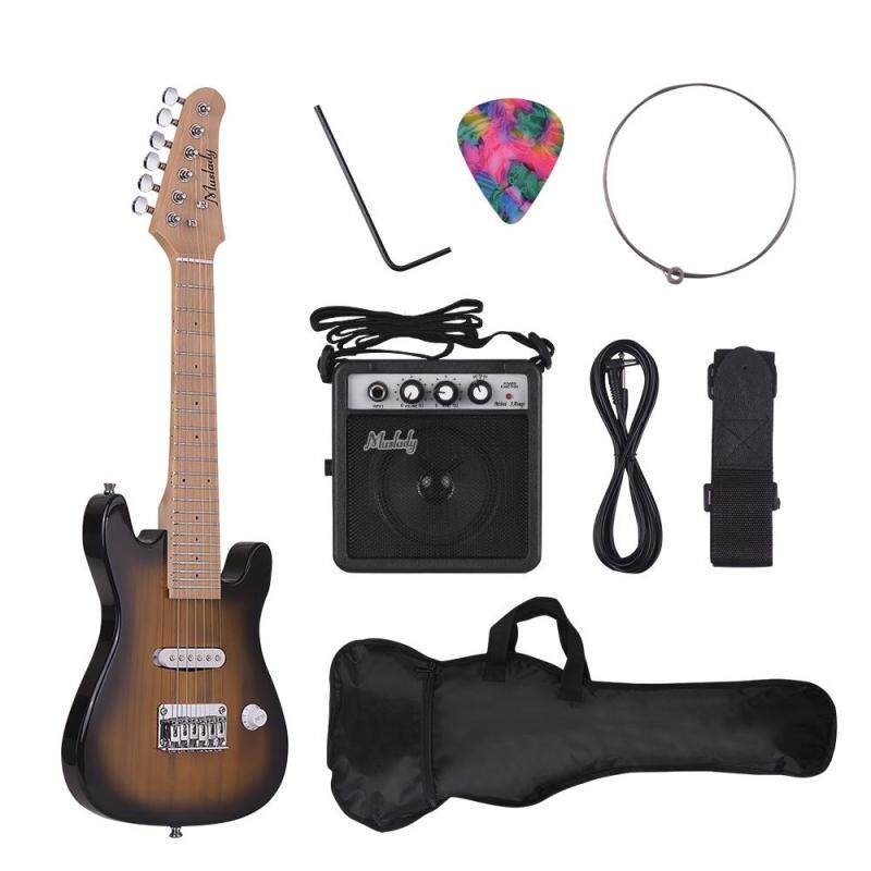 Muslady 28 Inch Kids Children ST Electric Guitar Kit Maple Neck Paulownia Body with Mini Amplifier Guitar Bag Strap Pick String Audio Cable Right-Handed Style Malaysia