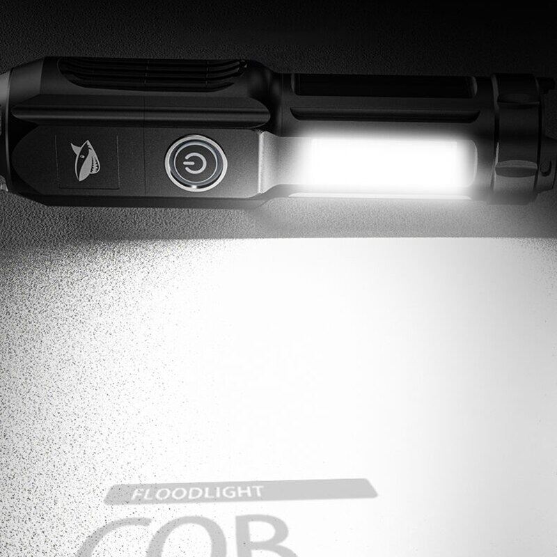 Super bright torch light powerful japan original mini Flashlight rechargeable torchlight powerful flash light rechargeable waterproof original Led Flash Light zoomable Flashlight cob light 18650 Battery Flashlight Outdoor Camping Hiking led tourch light