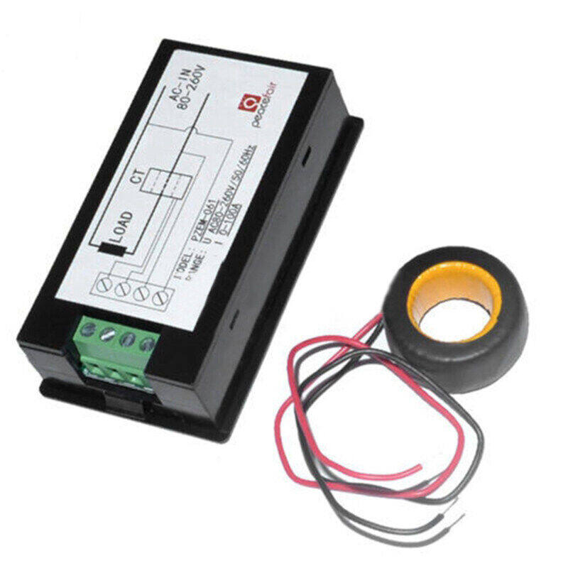 Đồng Hồ Đo Điện Áp Dòng Điện Xoay Chiều Kỹ Thuật Số 80V-260V 220V 20A 100A Vôn Kế Năng Lượng Hiển Thị Kỹ Thuật Số LCD Ampe Kế Đồng Hồ Đo Vôn Ampe Kế Dòng Điện Watt