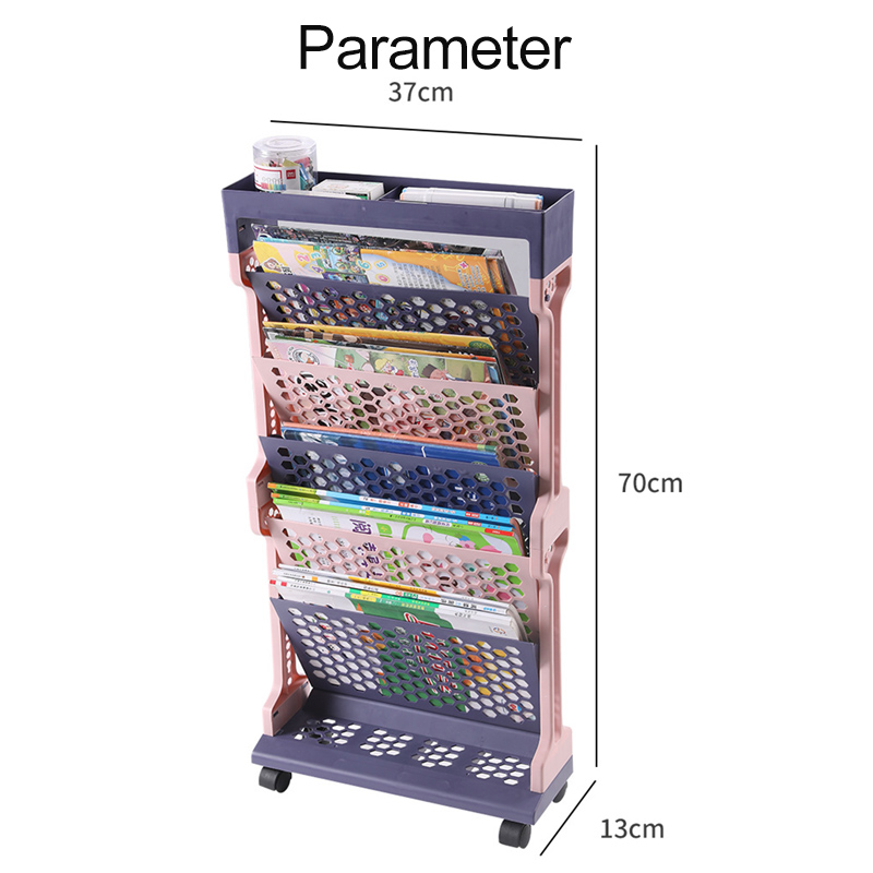 bookshelf table school storage area Deskside Book Storage Rack Hanging Book Bag Student Classroom Desk Multi-layer Storage Bookshelf