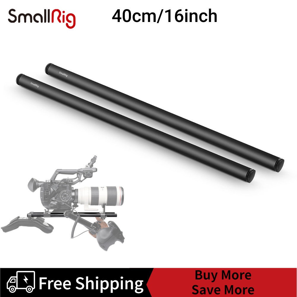 Smallrig 2pcs 15mm black aluminum alloy rod 16inch 1054