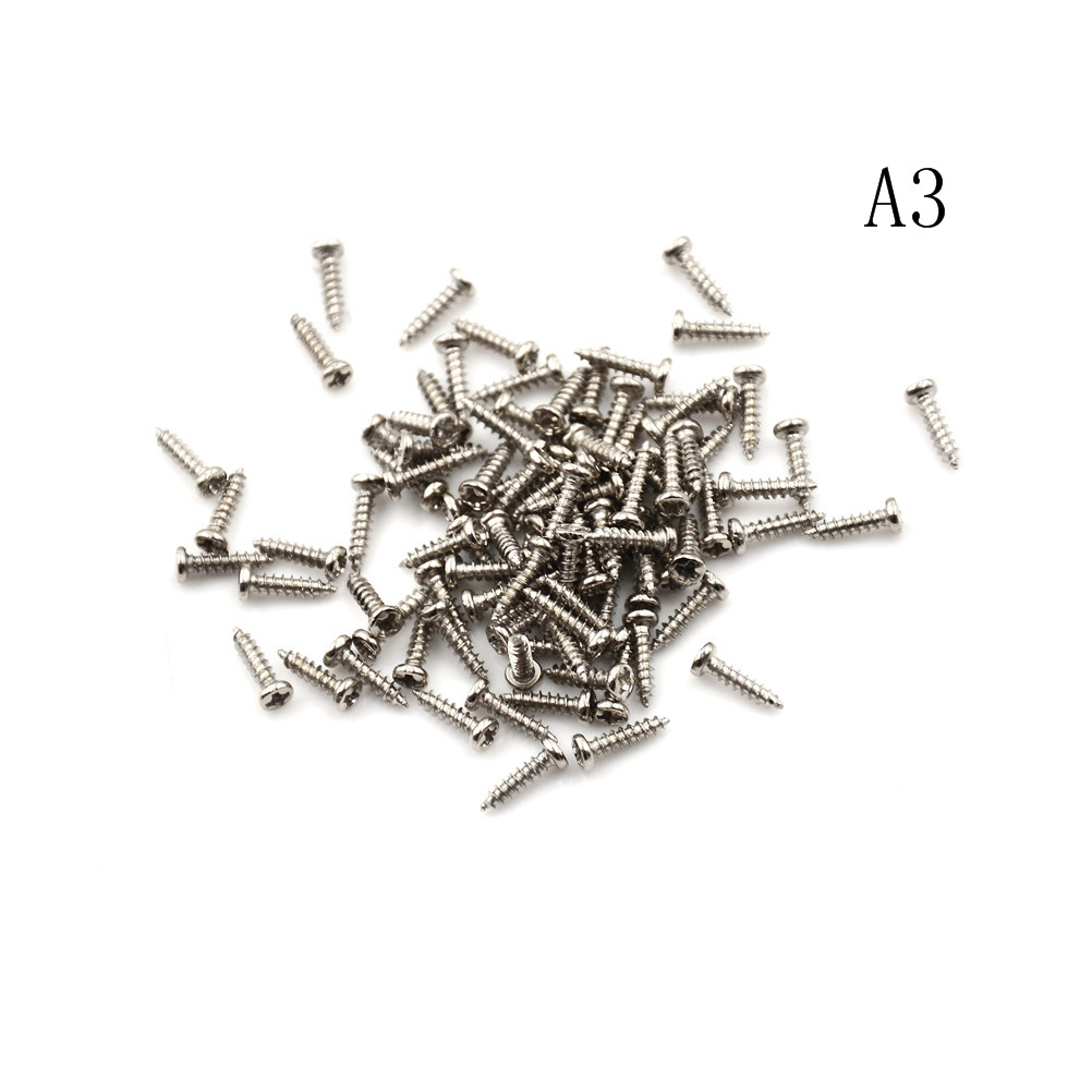 aiqinhaimaoyi 100pcs M2 Screw Thread Diameter Round Head Cross Screws Self Tapping Screw