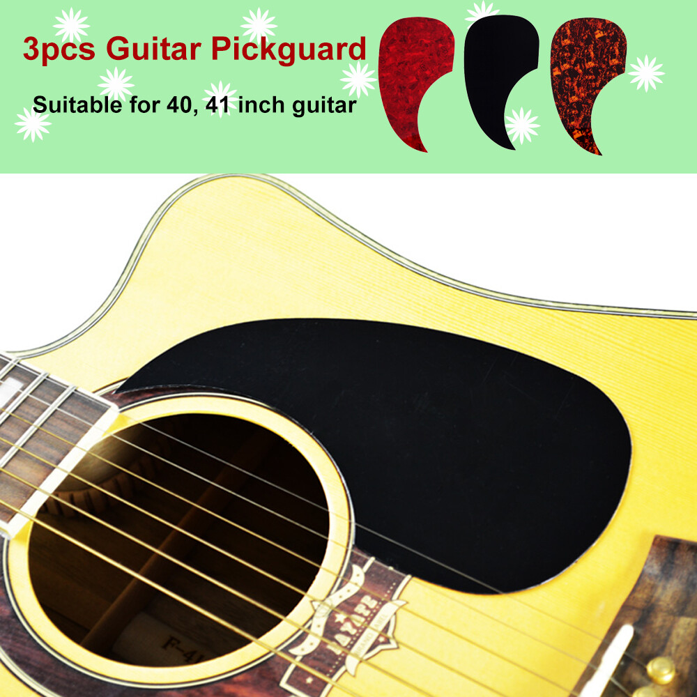 3pcs Guitar Pickguard Acoustic Pick Guard Self- adhesive Scratch Plate