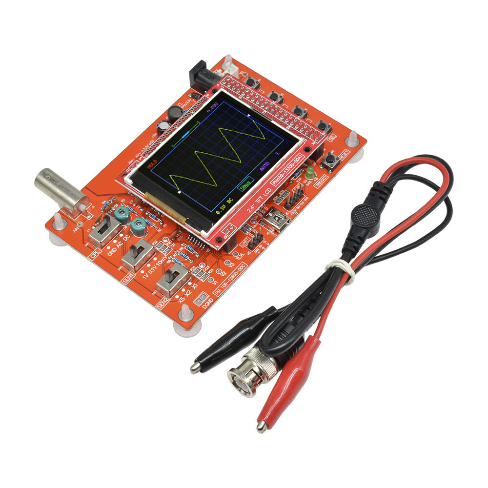 Original DSO138 Oscilloscope Digital TFT with Probe Crocodile Skin Test Clip for Arduino ARM sensing development board assembled 2.4 inch