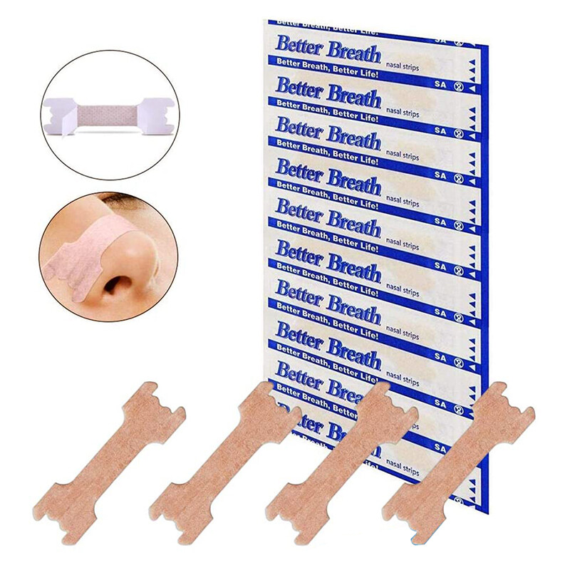 BEAUTYBIGBANG 50 Pcs Breathe Nasal Strips Right Way Stop Snoring Anti Snoring Strips Easier Better Breathe Health Care