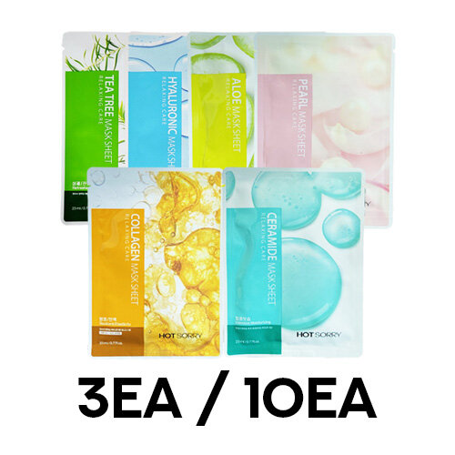 [HOTSORRY] Relaxing Care Facial Mask Sheet 23ml 3ea/10ea