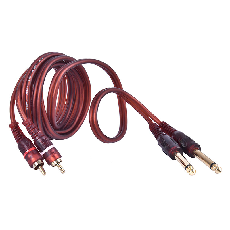 1.5m cáp, dual rca đực sang đôi 6.35 mét 1 4 inch nam mixer cáp truyền âm thanh