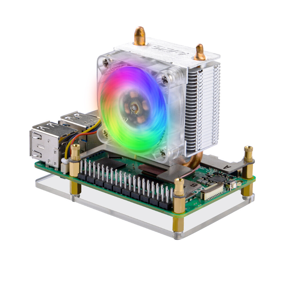 52Pi Raspberry Pi 5 Fan Heatsink, Raspberry Pi 5 ICE Tower Cooler ...