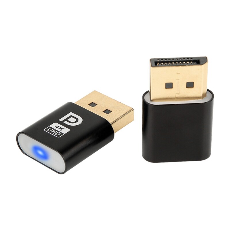 DP Dummy Plug Virtual Display Adapter Edid Headless DP 4k Display Emulator Virtual Displayport Accessories Ghost
