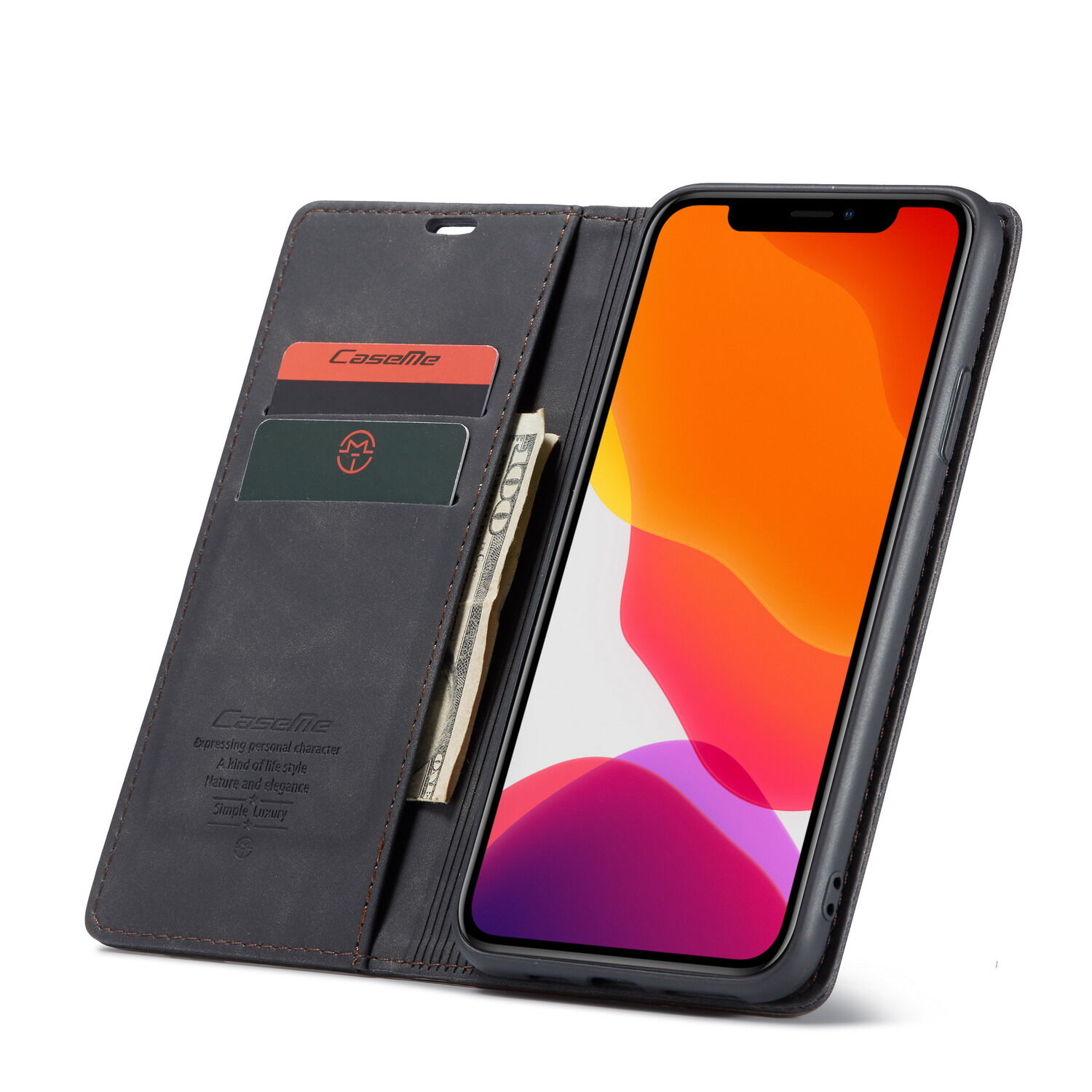 Ốp điện thoại cho Iphone 15 14 13 12 11 Pro Max 14 15 Plus 5 5S 6 6S 7 8 Plus x XR XS Max SE 2020 2022 Bao Ví bằng da với vỏ lật khe đựng thẻ
