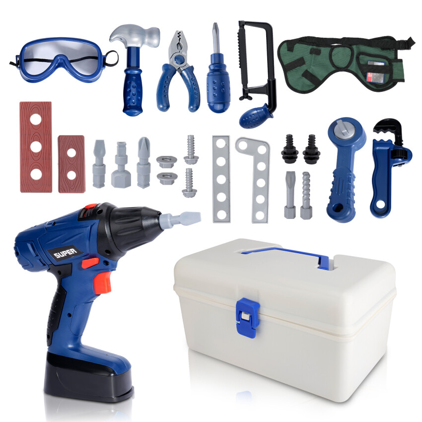 Kids Tool Set 28Pcs Pretend Play Tool Toys with Belt bag